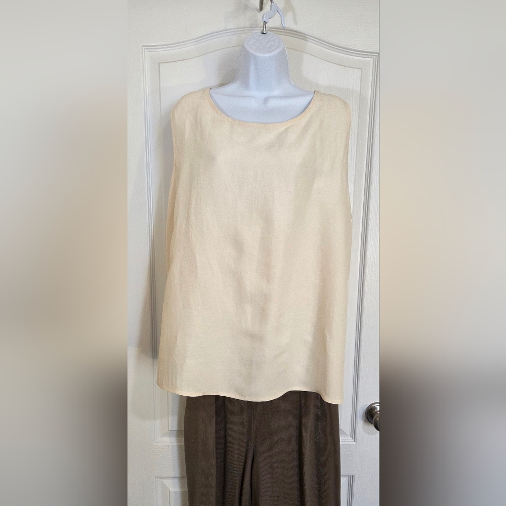 Eileen Fisher Cream Sleeveless Top